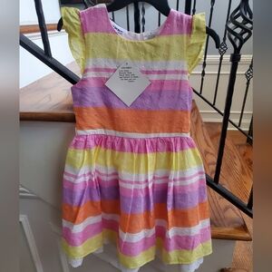 Blueberi boulevard pastel stripe girls dress